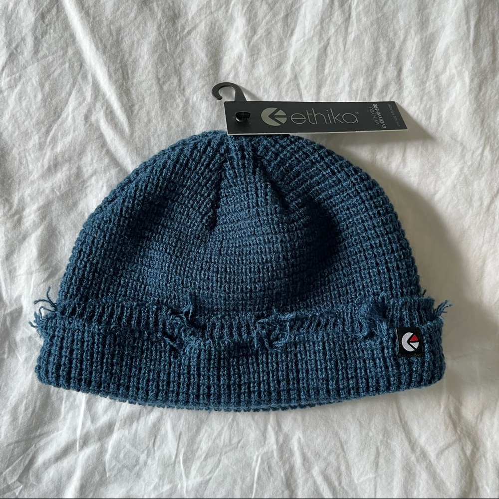 Ethika NWT Beanie Skullcap Hat Blue Knit